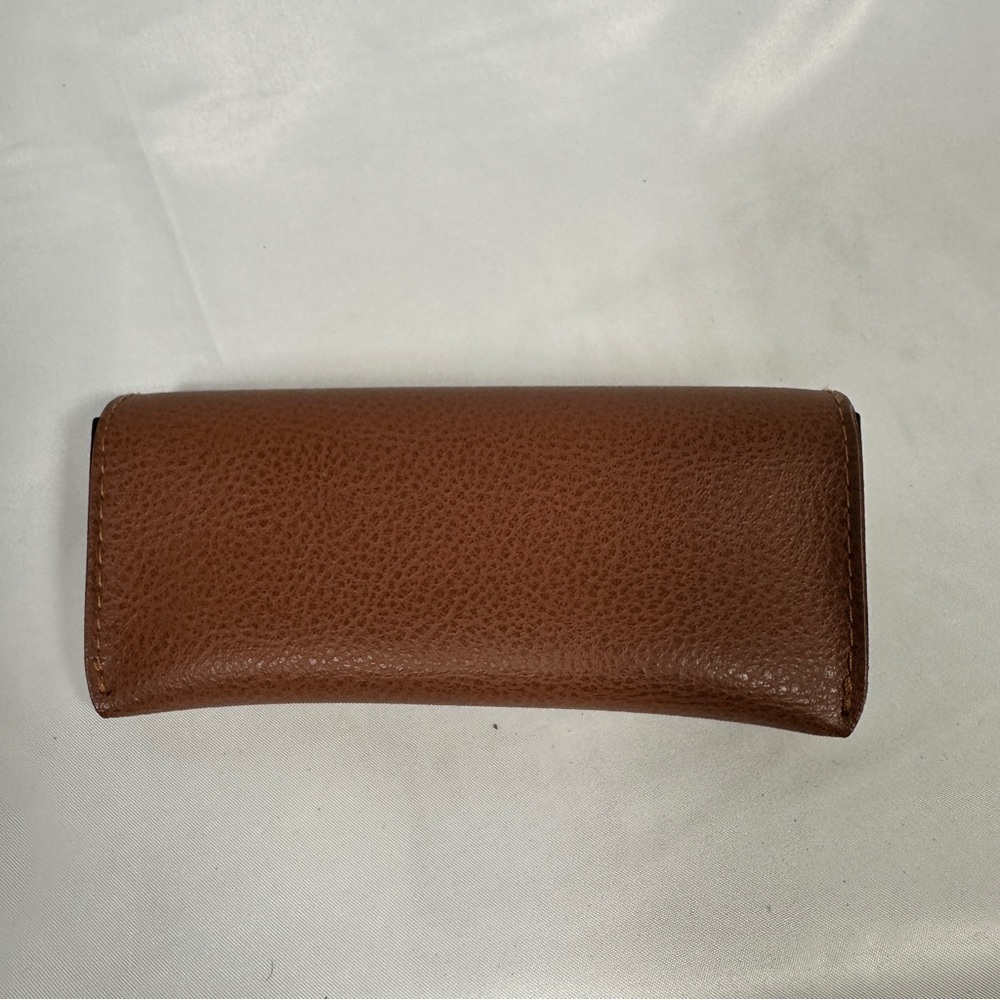 Ray-Ban Brown Faux Leather Sunglass Case Classic Pebbled Hard Shell Holder - Picture 5 of 9